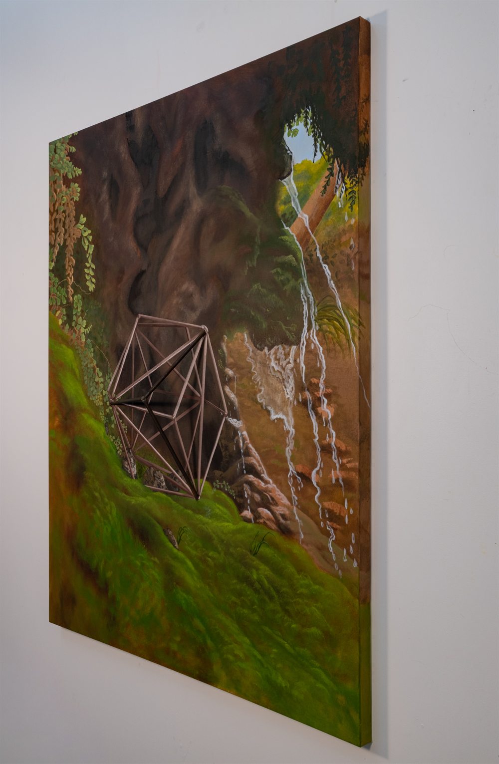 Cascades of Arete &mdash; Oil and steel on canvas &mdash; 60&rdquo; x 48&rdquo; x 5 &frac12;&rdquo;