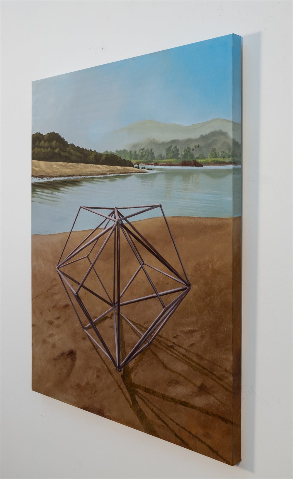 Octahedron Lagoon &mdash; Oil on canvas &mdash; 40&rdquo; x 30&rdquo; x 1 &frac12;&rdquo;