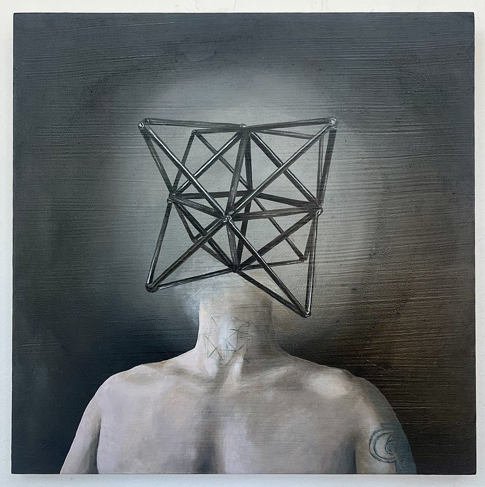 Asymptote — Oil on wooden panel — 12" x 12" x 3/4"
