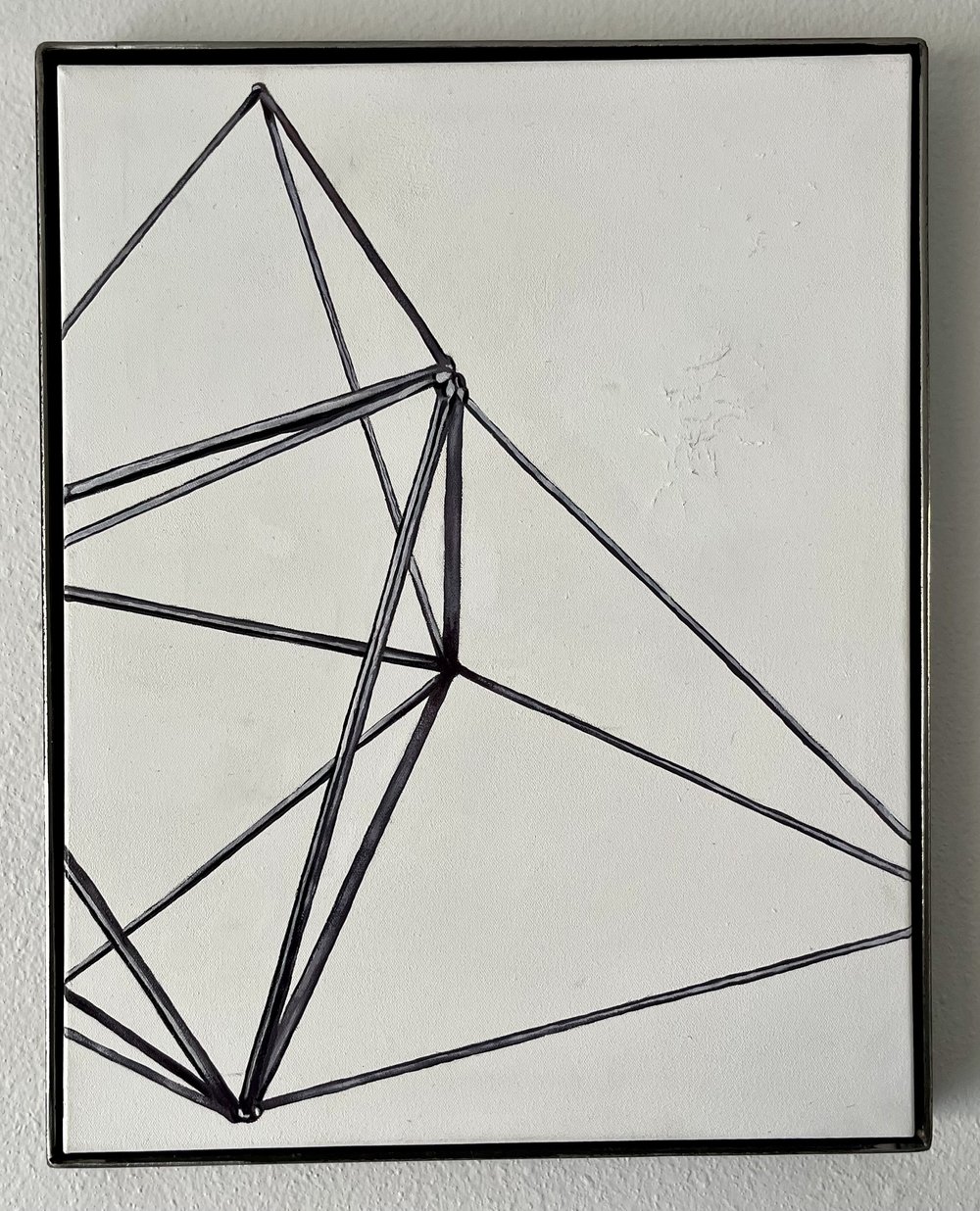 Flat Space No. 03 — Oil on canvas, mild steel frame — 11 ⅜” x 14 ⅜” x 1”
