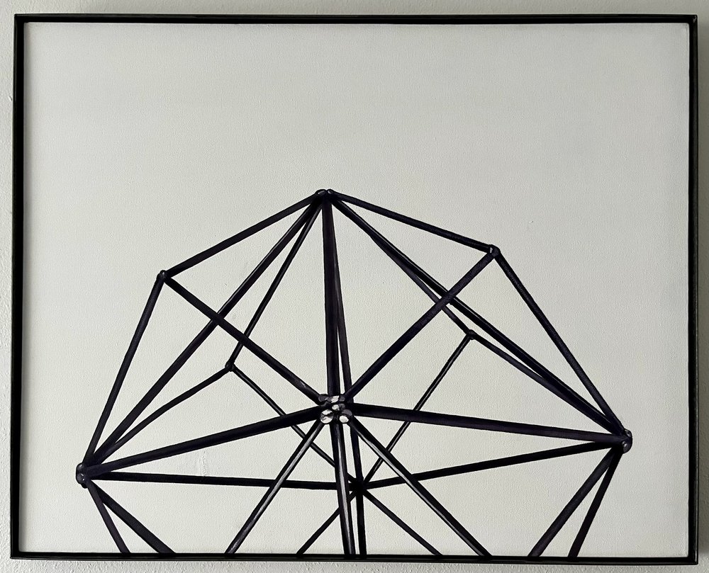 Flat Space No. 05 — Oil on canvas, mild steel frame — 30 ½” x 24 ½” x 1 ¼”