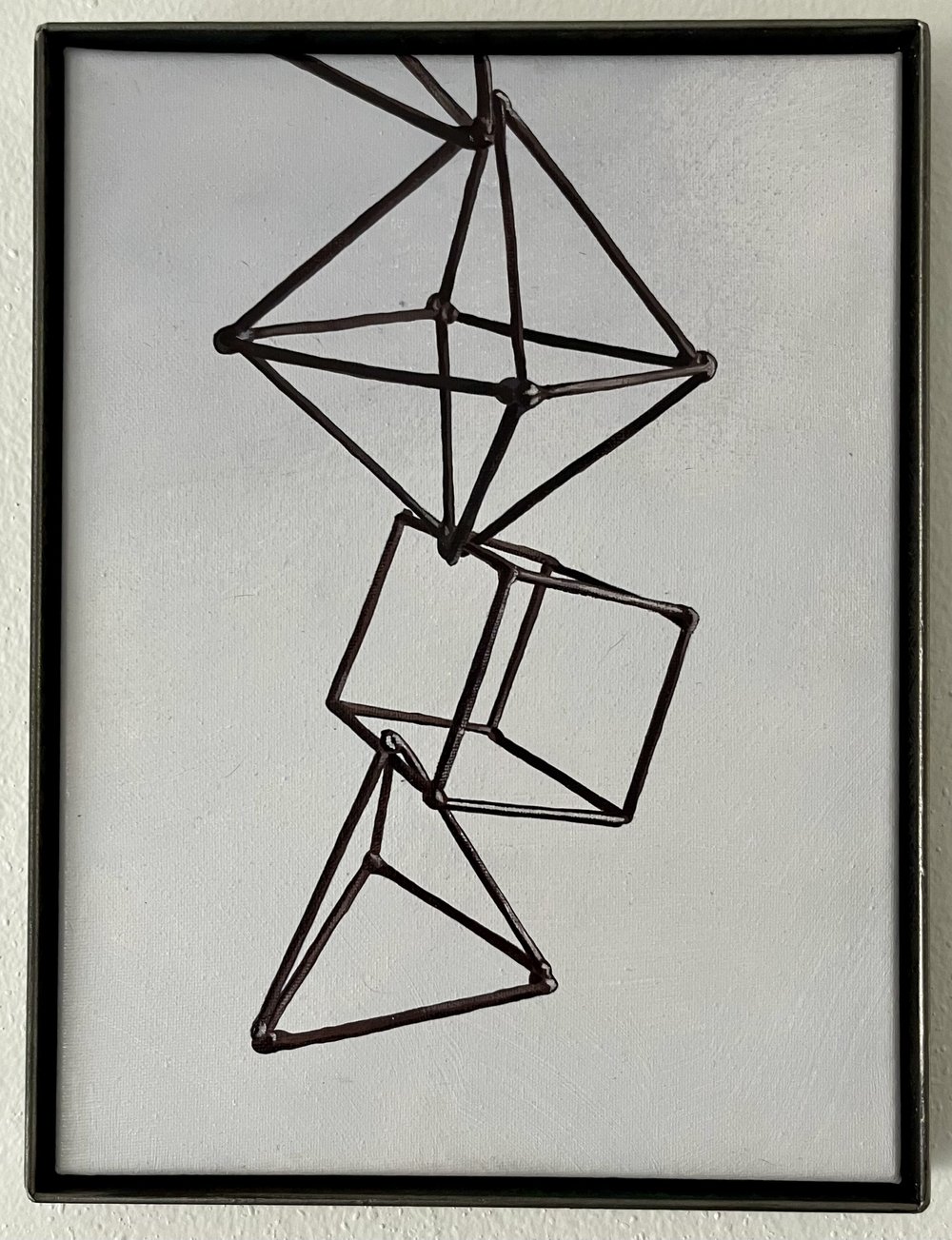 Flat Space No. 08 — Oil on canvas, mild steel frame — 9 ½” x 12 ⅜” x 1”
