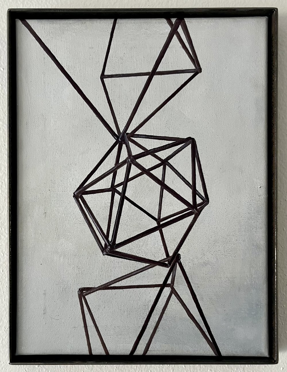 Flat Space No. 09 — Oil on canvas, mild steel frame — 9 ½” x 12 ⅜” x 1”