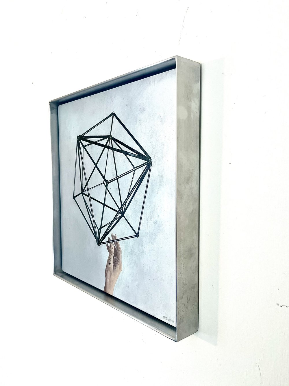 Neoplatonic Love / Merging 02 — Oil on wooden panel — 12" x 12" x 3/4"