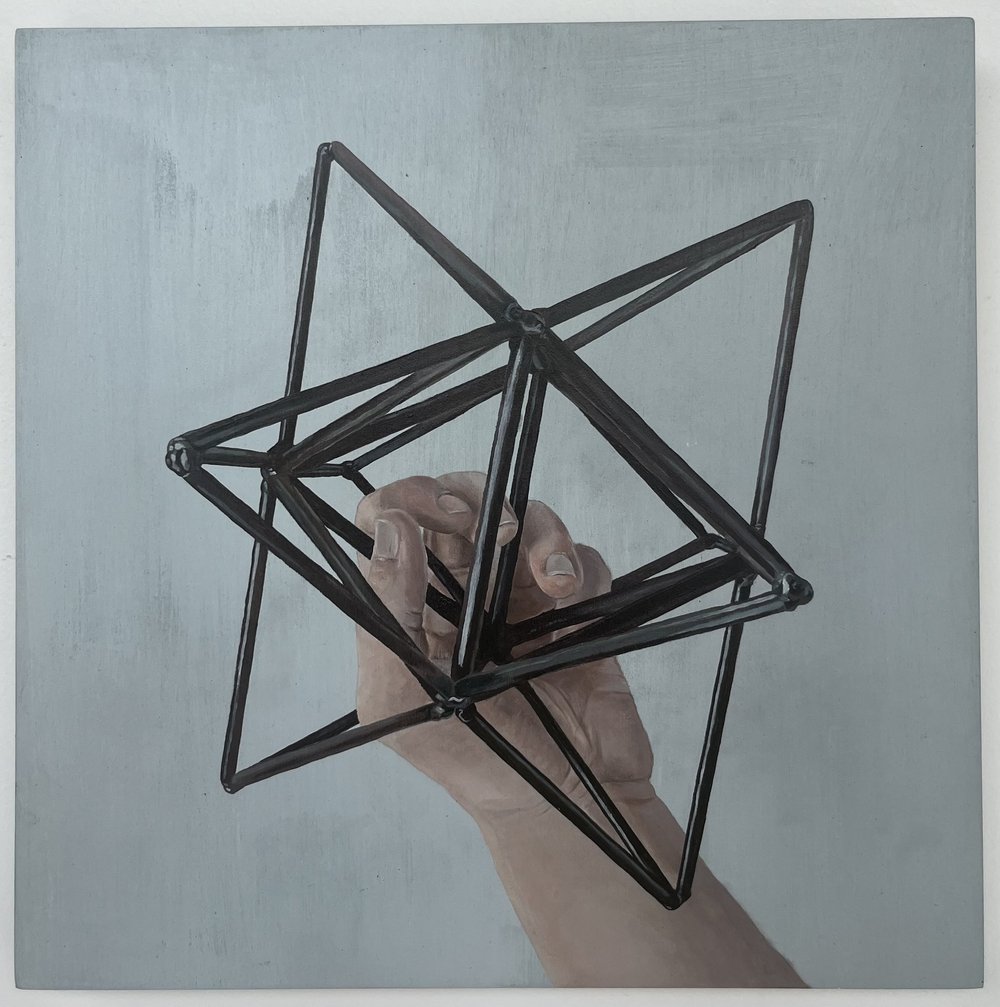 Neoplatonic Love / Merging 03 — Oil on wooden panel — 12" x 12" x 3/4"