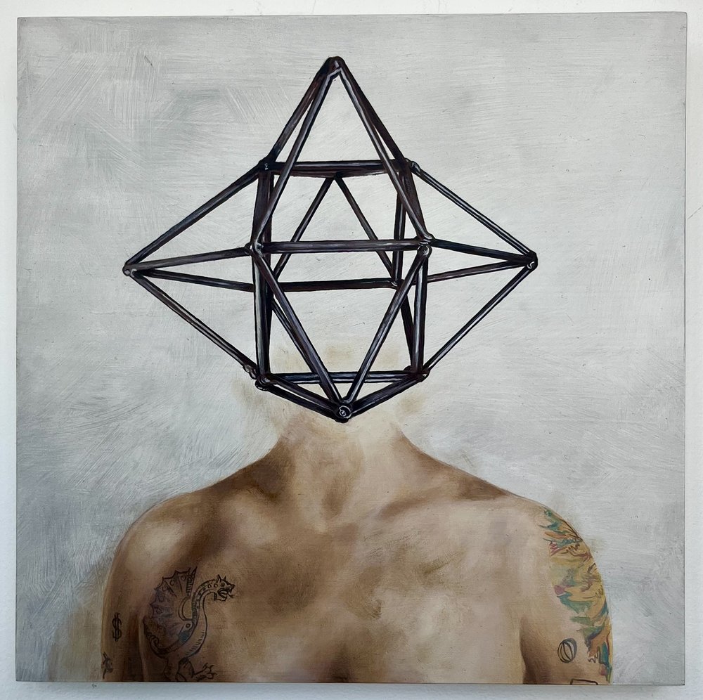 Self-Blind ii — Oil on wooden panel — 12" x 12" x 3/4"
